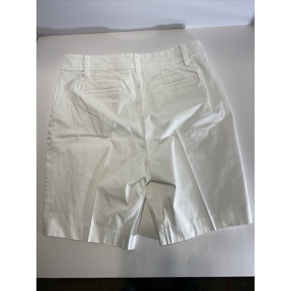 Talbots Women's Perfect Shorts Size 10 White‎ Chino Bermuda 9.5" Inseam - Picture 5 of 6